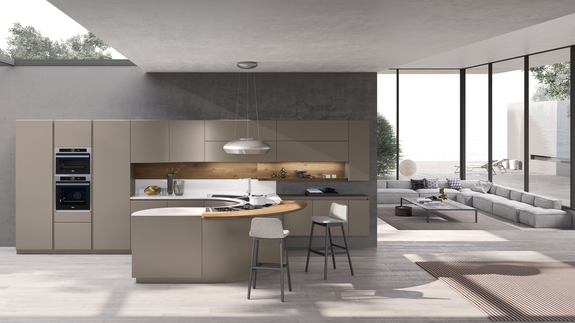 Modern Design Foshan Factory Austere European Style White Color Kitchen Furniture Kitchen Cabinet