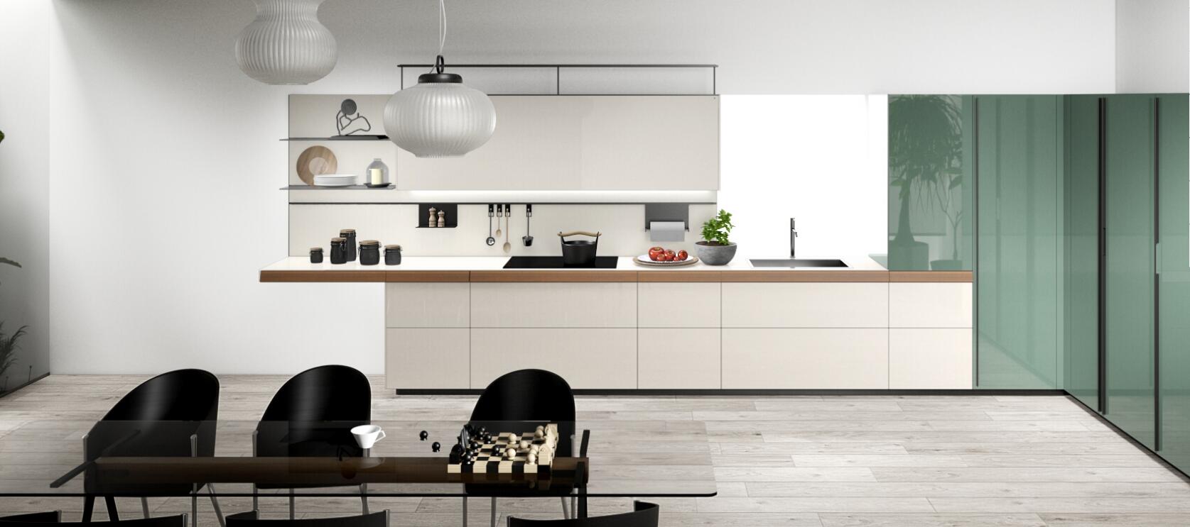 Modern Design Home Furniture Minimalist Fresh Style Lacquering Kitchen Cabinet