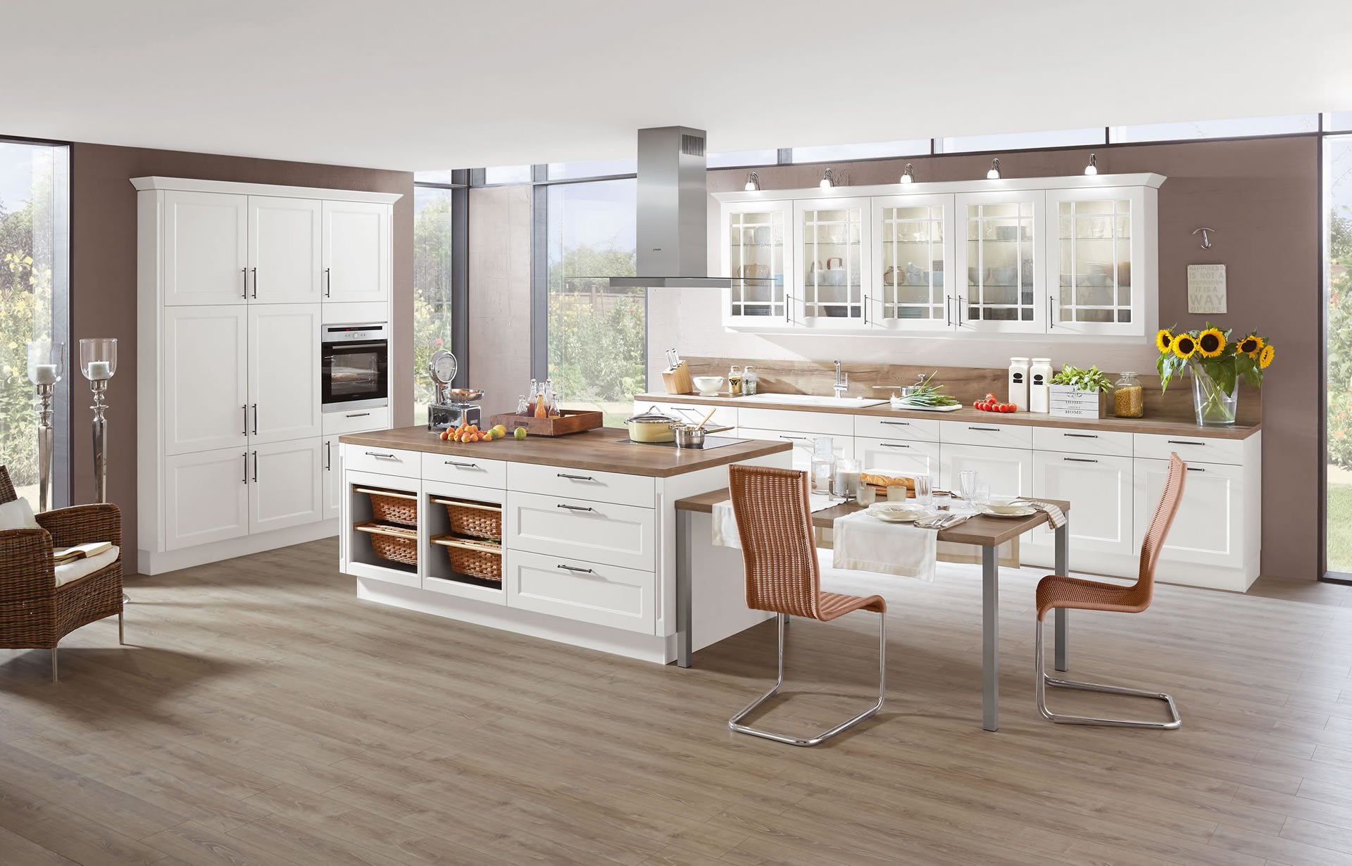 American solid wood kitchen cabinets with island Taiwan factory price in China