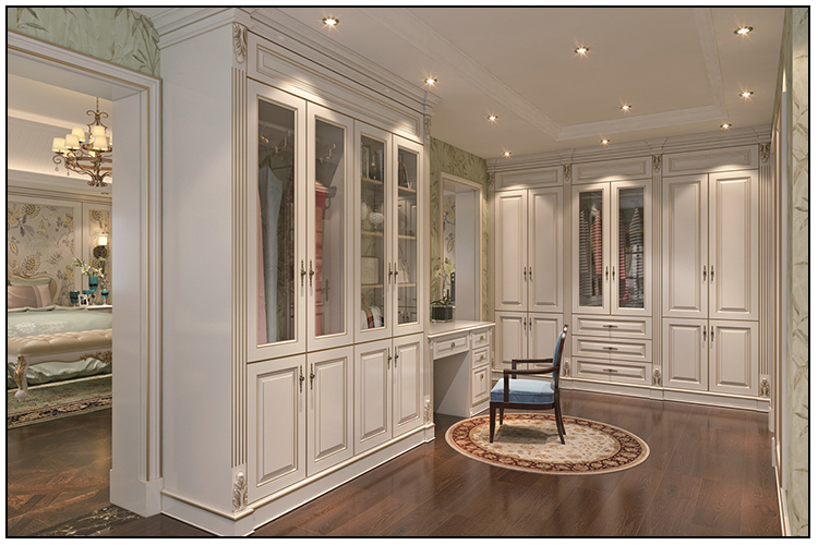 Classical solid wood wardrobe