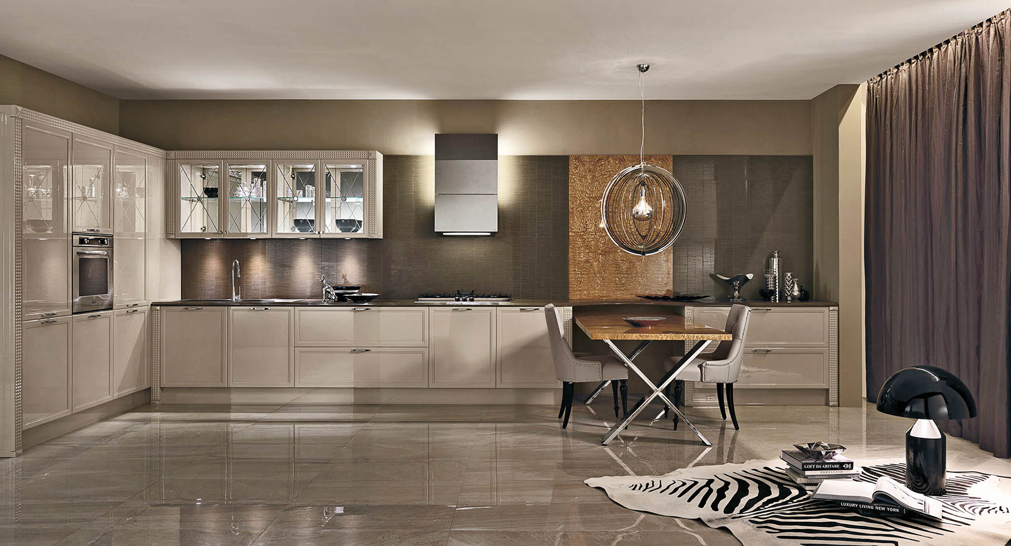 Modern minimalist paint MDF door kitchen cabinets