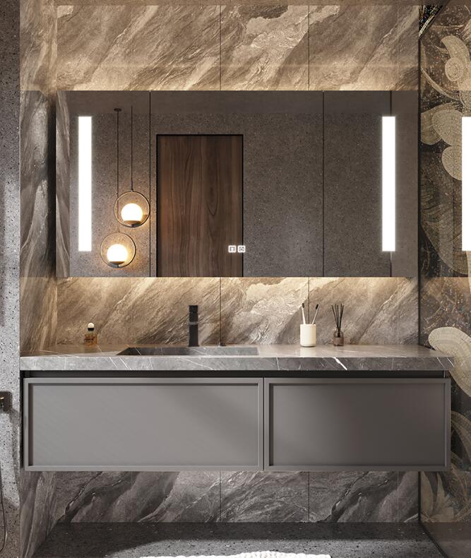 painted vanity cabinet bathroom