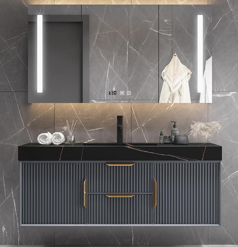 Modern solid wood bathroom cabinets