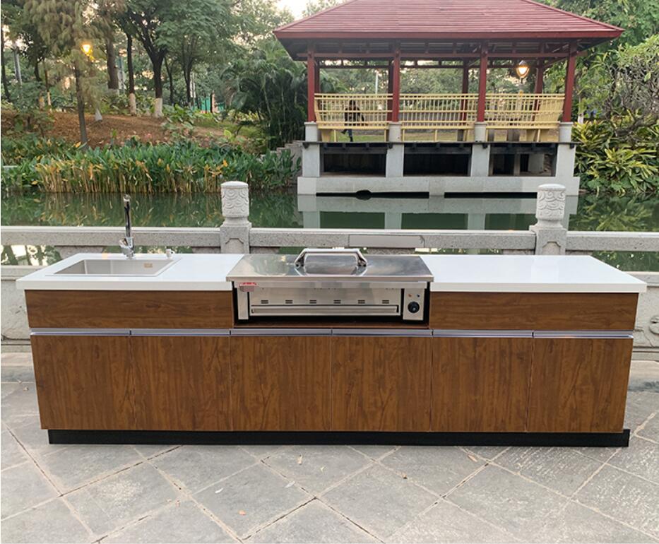 Garden BBQ kitchen cabinet barbecue table stainless steel smokeless electric oven BBQ GRILLS