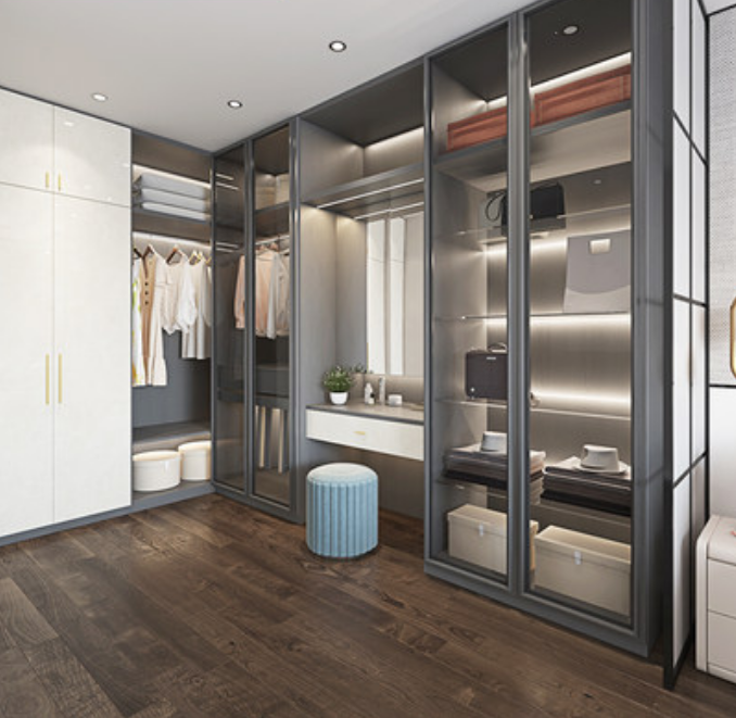   Customized Combination cabinet walk-in wardrobe plastic wardrobe cloths for adults