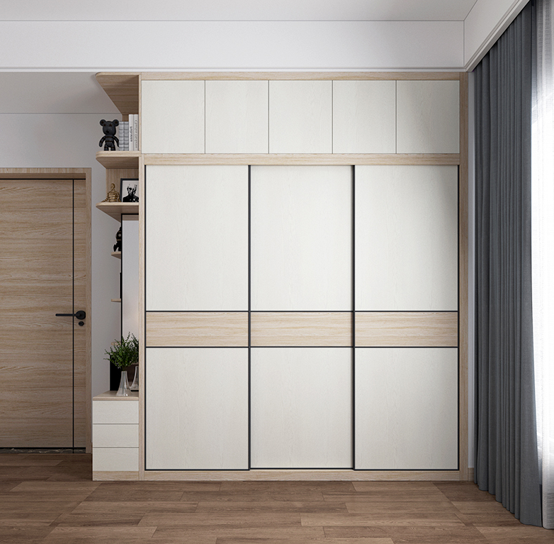 Modern Furniture Wardrobe Cabinet  Sliding Door Fabric Closet Wardrobe