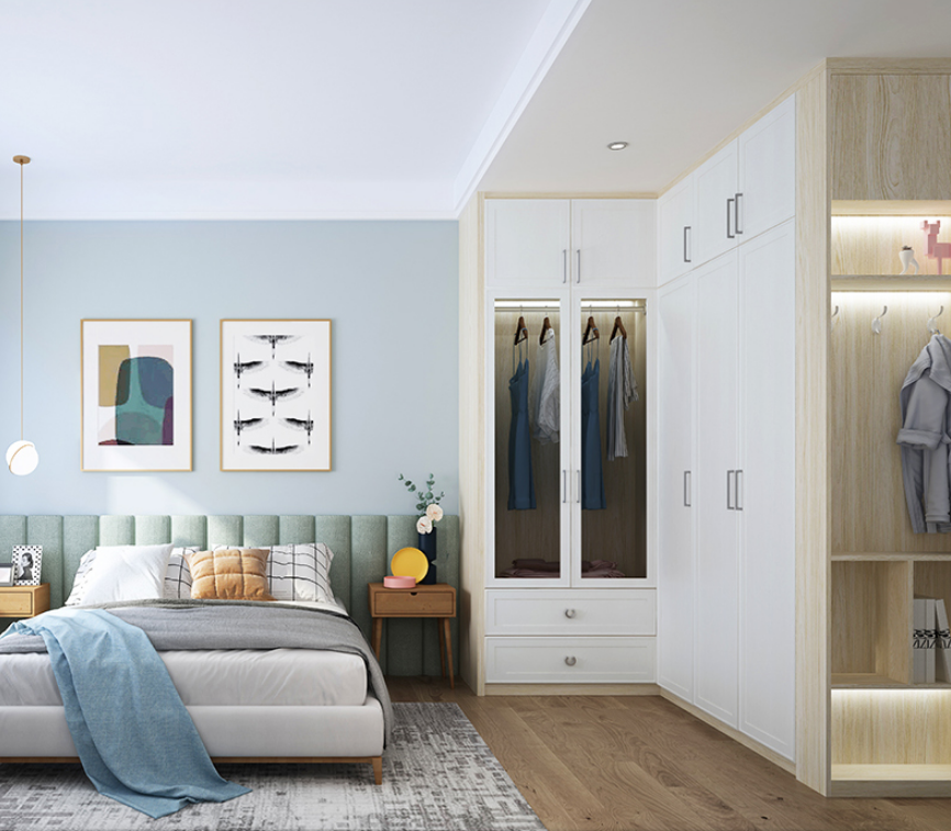 Modern furniture customization Economical swing door cabinet suitcase wardrobe kids plastic wardrobe cover