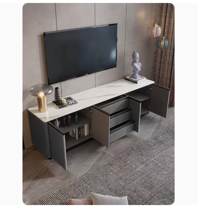 Customized Luxury Leather storage toronto tv unit corner tv stand near me