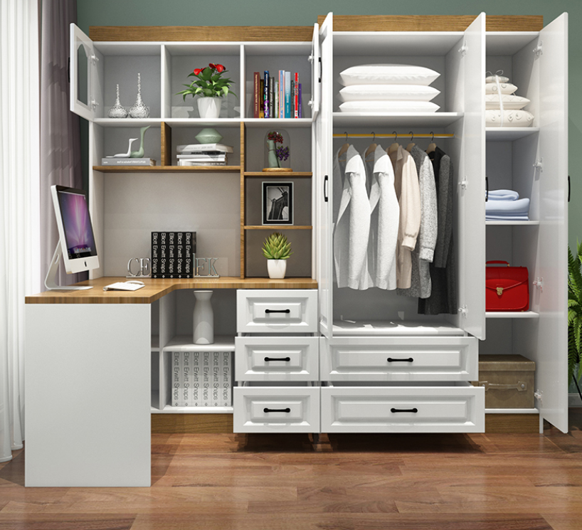 Made To Order  Fashion Corner Wardrobe Dresser Combination Cabinet Wardrobe Organizer Clothes Wooden