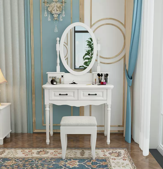 Design Bedroom Furniture Floor Standing Vanity Unit with Worktop TV Cabinet with Dressing Table - copy
