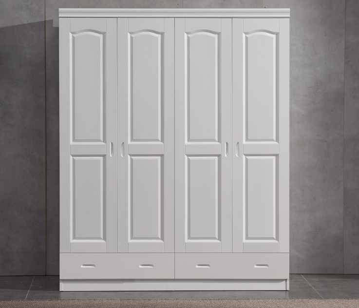 Modern  Good price 2 door sliding wardrobes Customized walnut solid wood door wardrobe cabinet