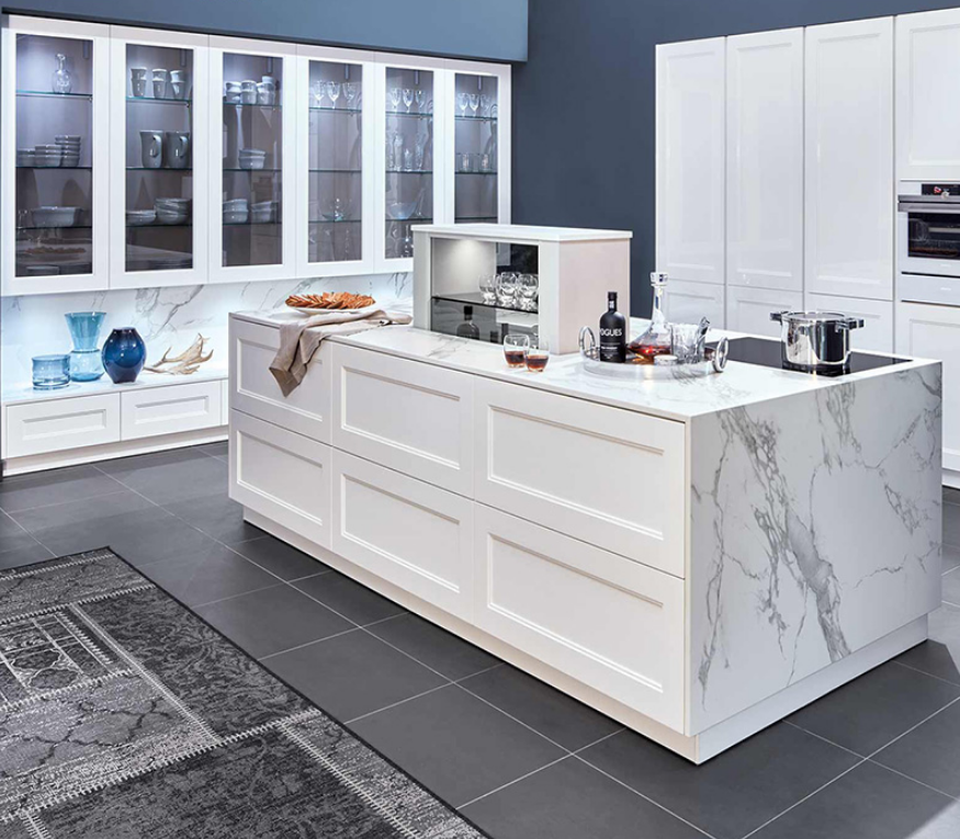 Good wood kitchen turntable organizer for cabinet solid wood island  kitchen Advanced Design