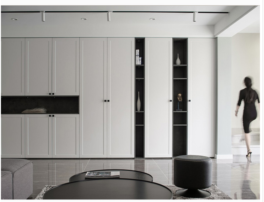 soft close function wardrobe closet solid wood wardrobe in American small corner cloakroom  - copy