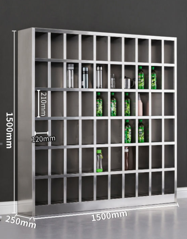 304 stainless steel water cup cabinet storage cabinet wardrobe rail Simple design New modern stainless steel wardrobe