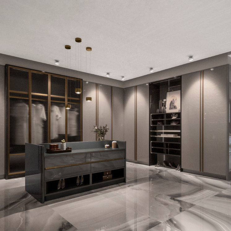Light luxury customized cabinet high-end new walk-in closet storage bag wardrobe vaccum