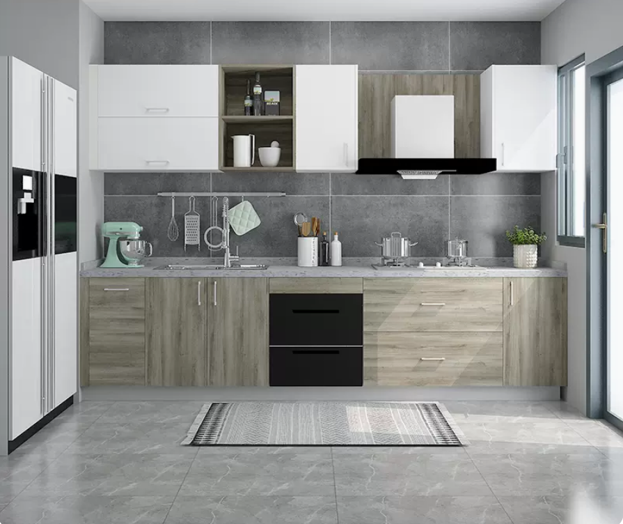 kitchen cabinet handle out screw quartz stone countertops cabinet modern kitchen with basket