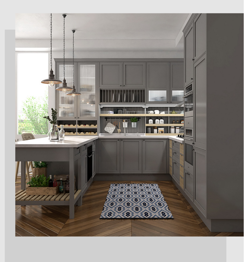 kitchen cabinet maker wood machinery Solid wood cabinet Custom American modern kitchen cabinet  - copy