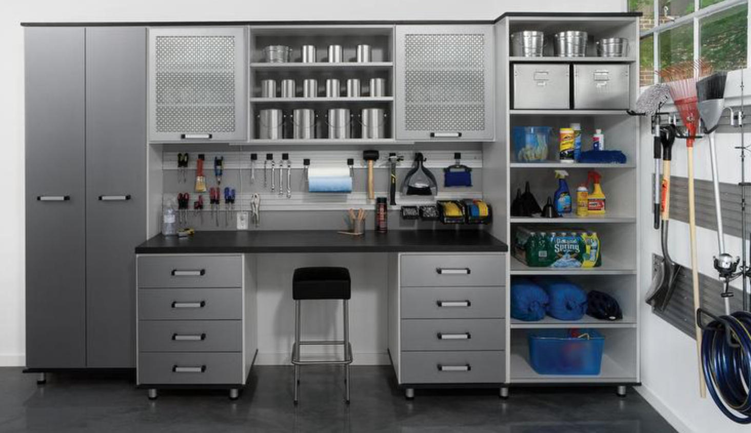 stainless steel garage cabinets